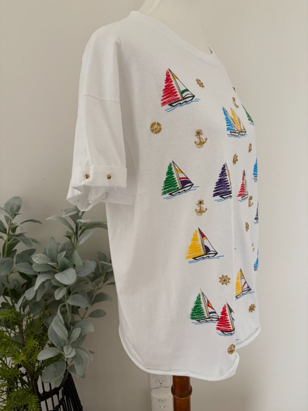 Vintage Sailboat Embellished Top - Picture 3 of 8